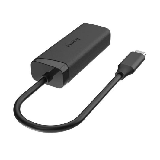 Adapter Hama 00200360 USB-C auf RJ45 2.5Gbps Plug & Play Schwarz