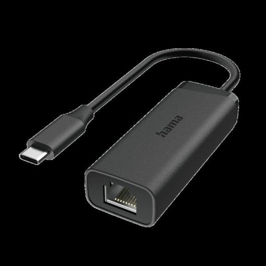 Adapter Hama 00200360 USB-C auf RJ45 2.5Gbps Plug & Play Schwarz
