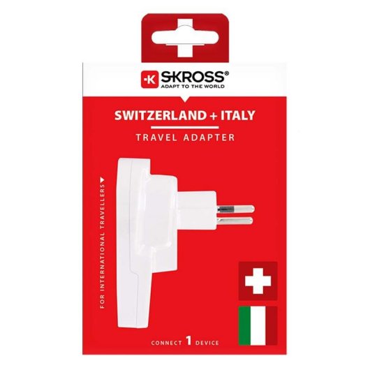 Adattatore da viaggio SKROSS 1.500271-E Universale 2500 W Bianco compatto