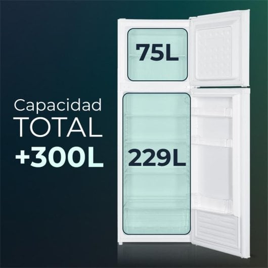 Frigorífico Dos Puertas Svan SF17601E Defrost 172cm 304L E Blanco Puertas Reversibles
