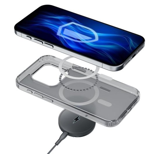 Funda per cellulare 3MK Frosty MagCase Cover policarbonato bianca MagSafe per iPhone 16 Pro Max