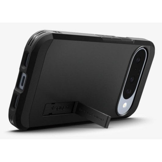 Funda pour mobile Spigen Tough Armor Coque Double Couche PC TPU Noire Support pour Pixel 10 Pro