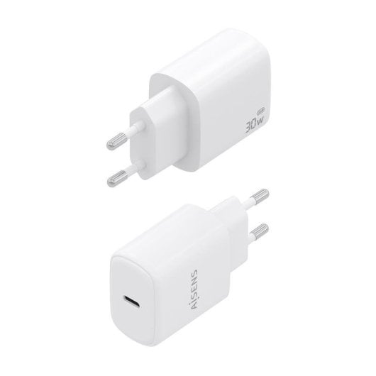 Caricatore Aisens A110-0975 GaN 30W USB-C PD3.0 ricarica rapida bianco