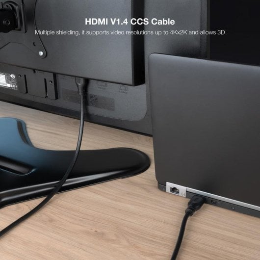 Cabo HDMI Nanocable 10.15.4702 1.8m Alta Velocidade Ethernet CCS Ouro Preto