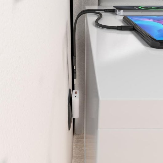 Chargeur mural Aisens ASCH-30W2P074-W GaN 30W USB-C USB-A ultra-fin blanc