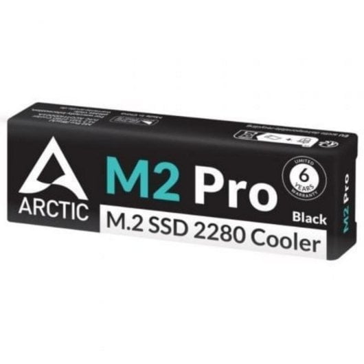 Disipador Arctic M2 Pro Preto para SSD M.2 2280 montagem sem parafusos