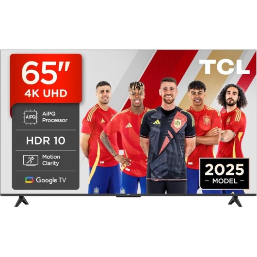 TV TCL LED 65V6C 65" 4K UltraHD 60Hz Smart TV Google TV Dolby Vision HDR10+ Metallic