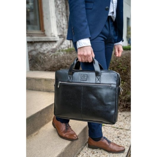 Maleta EXACOMPTA Exactive couro preto 19 l portátil até 15,6 polegadas resistente água