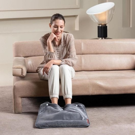 Calentador de pies IMETEC 26018 110 W 5 niveles Gris felpa lavable