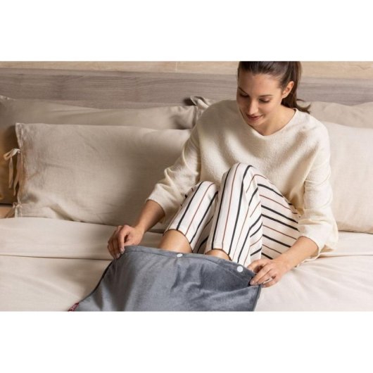 Calentador de pies IMETEC 26018 110 W 5 niveles Gris felpa lavable