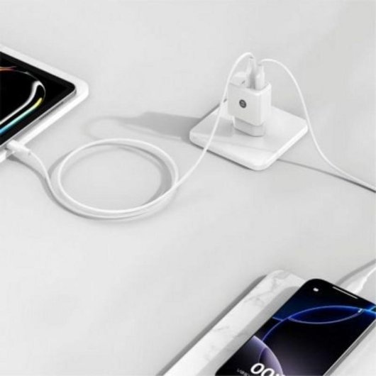 Carregador de parede Tech One Tech TEC2413 12W USB-C USB-A com cabo USB-C