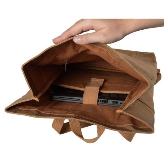 Mochila Exacompta Eterneco portátil 14 polegadas papel lavável 17L castanha