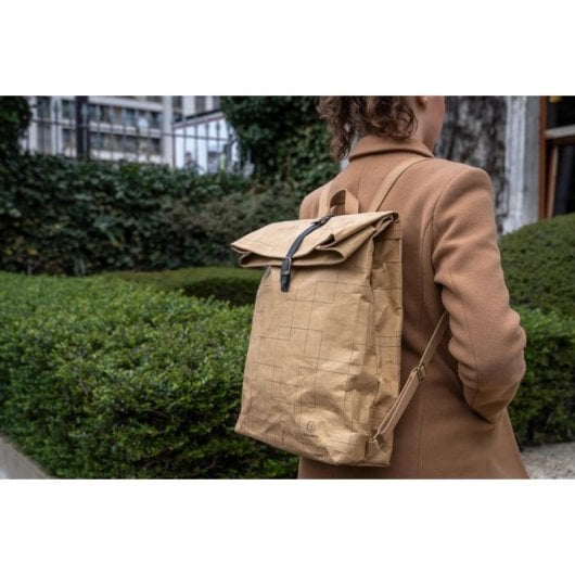 Mochila Exacompta Eterneco portátil 14 polegadas papel lavável 17L castanha