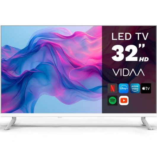 TV Grunkel LED LED-3225VDBLANCO 32" HD Ready 60Hz Smart TV VIDAA HDR USB-PVR Branco