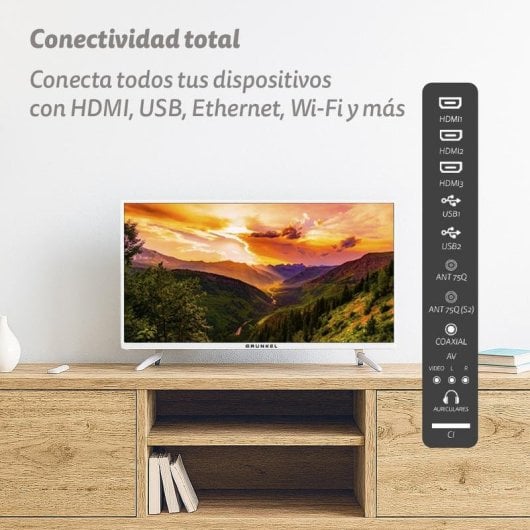 TV Grunkel LED LED-3225VDBLANCO 32" HD Ready 60Hz Smart TV VIDAA HDR USB-PVR Branco