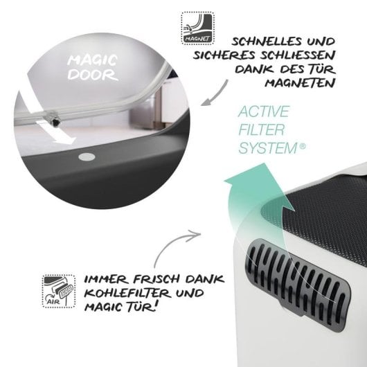 Arenero Universal Biala Eco Cat Toilet filtre charbon porte magnétique