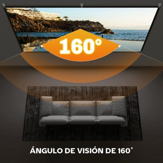 Homcom Pantalla De Proyector Manual 100 Pulgadas Formato 16:9 Blanco