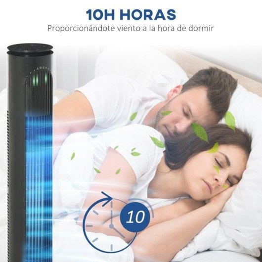 Homcom Ventilador De Torre Con Control Remoto 3 Velocidade 3 Modos Gris Oscuro