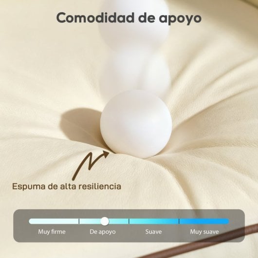 Poltrona moderna Homcom revestida em pele sintética com estofos espessos.