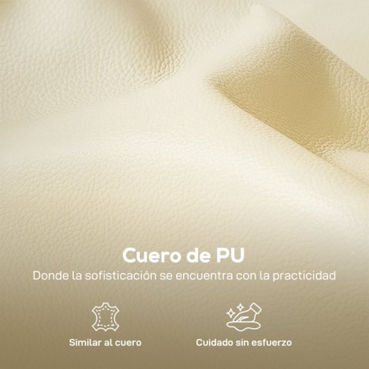 Poltrona moderna Homcom revestida em pele sintética com estofos espessos.