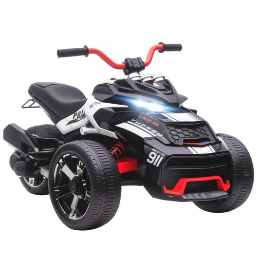 Quadriciclo elétrico infantil Aiyaplay com motor duplo de 12V, luzes e sons.