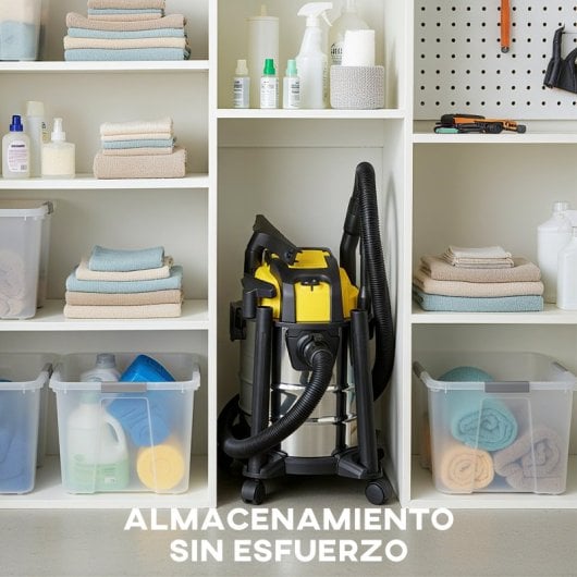 Homcom Aspirador En Seco Y Húmedo 1200w Con Función De Soplador Amarillo