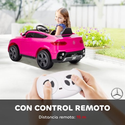 Aiyaplay Coche Eléctrico Para Niños Mercedes-benz Glc Coupé Motor Doble Rosa