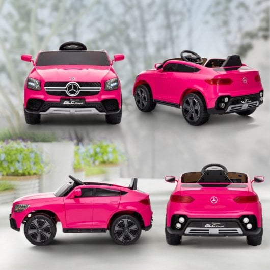 Aiyaplay Coche Eléctrico Para Niños Mercedes-benz Glc Coupé Motor Doble Rosa