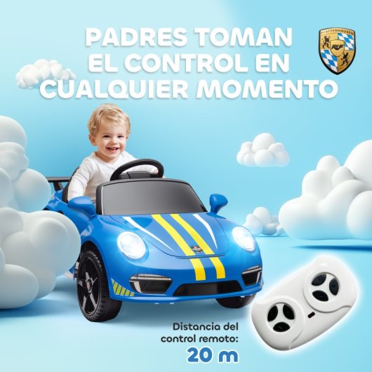 Carrinho Elétrico Infantil Licenciado Aiyaplay Ruf Ctr 3 Clubsport Azul Sereia