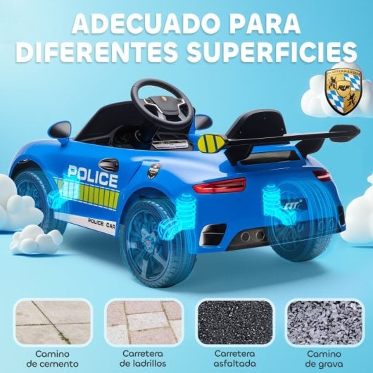 Carrinho Elétrico Infantil Licenciado Aiyaplay Ruf Ctr 3 Clubsport Azul Sereia