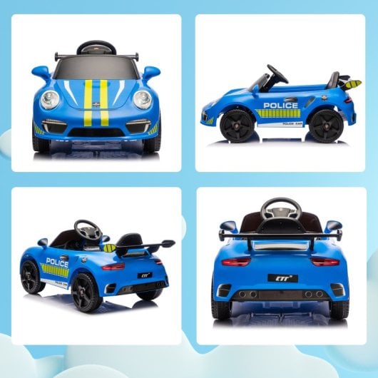 Carrinho Elétrico Infantil Licenciado Aiyaplay Ruf Ctr 3 Clubsport Azul Sereia