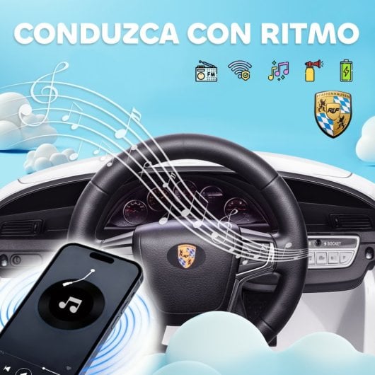Carrinho Elétrico Infantil Aiyaplay Licenciado Ruf Ctr 3 Clubsport Branco