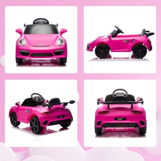 Aiyaplay Coche Eléctrico Para Niños Con Licencia Ruf Ctr 3 Clubsport Rosa