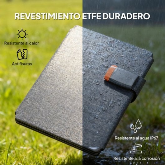 Carregador solar portátil dobrável Homcom de 36 W com portas USB-A e Type-C