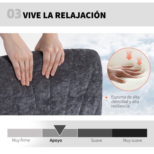 Cadeira de escritório Homcom com pernas cruzadas, assento largo e rodízios, cinzenta.