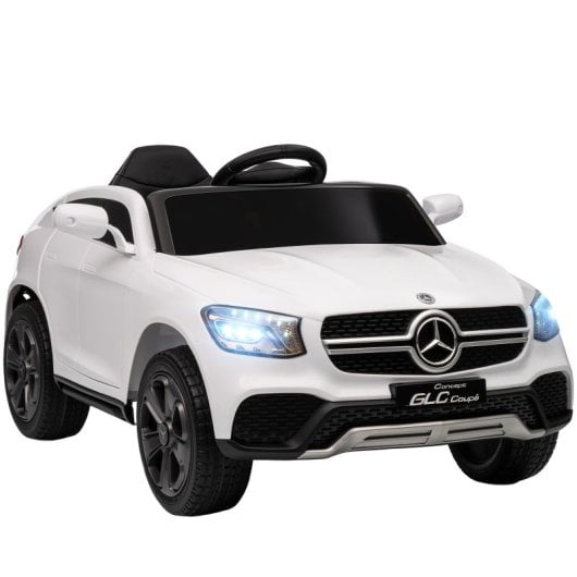 Aiyaplay Coche Eléctrico Para Niños Mercedes-benz Glc Coupé Motor Doble Blanco