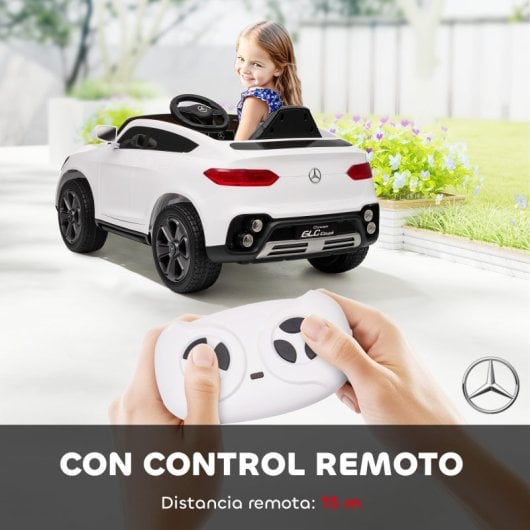 Aiyaplay Coche Eléctrico Para Niños Mercedes-benz Glc Coupé Motor Doble Blanco