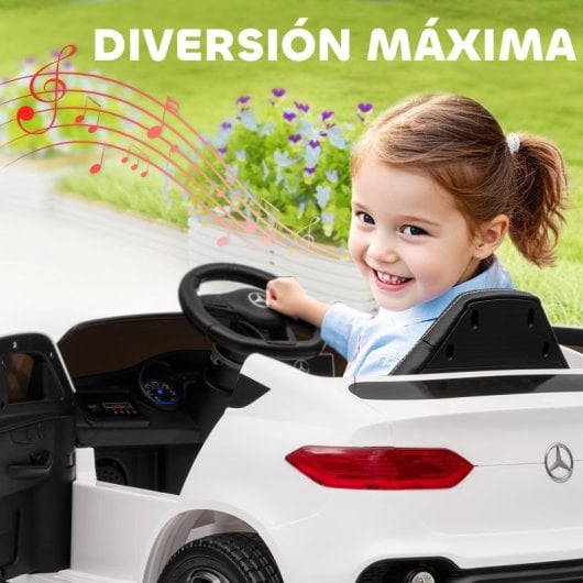 Aiyaplay Coche Eléctrico Para Niños Mercedes-benz Glc Coupé Motor Doble Blanco