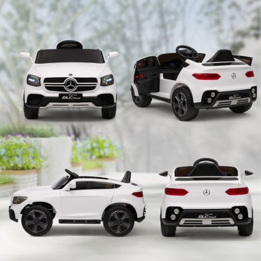 Aiyaplay Coche Eléctrico Para Niños Mercedes-benz Glc Coupé Motor Doble Blanco