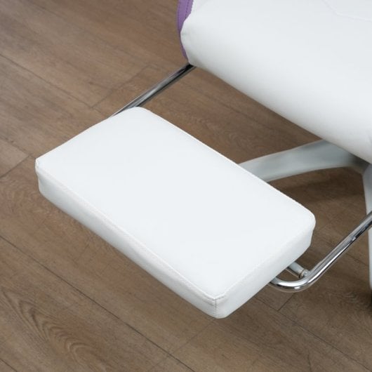 Vinsetto Silla Gaming De Cuero Pu Con Altura Ajustable 65x65x121-129 Cm Blanco