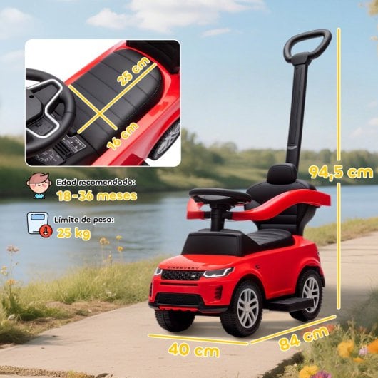 Brinquedo de montar 2 em 1 Aiyaplay para crianças dos 18 aos 36 meses com pega de empurrar vermelha