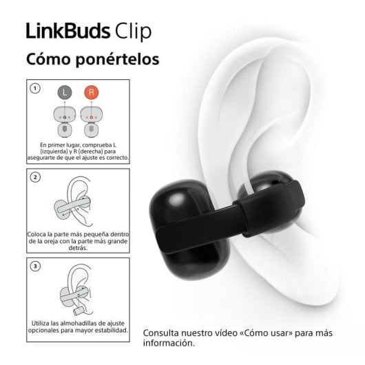 Casque Sony LinkBuds Clip sans fil Bluetooth Open Ear micro contrôle tactile lavande