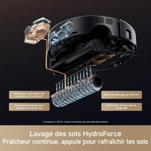 Robot Aspirador y Fregasuelos MOVA TECH Z60 Ultra Roller Complete con Autovaciado Navegación Láser 28.000 Pa Control por