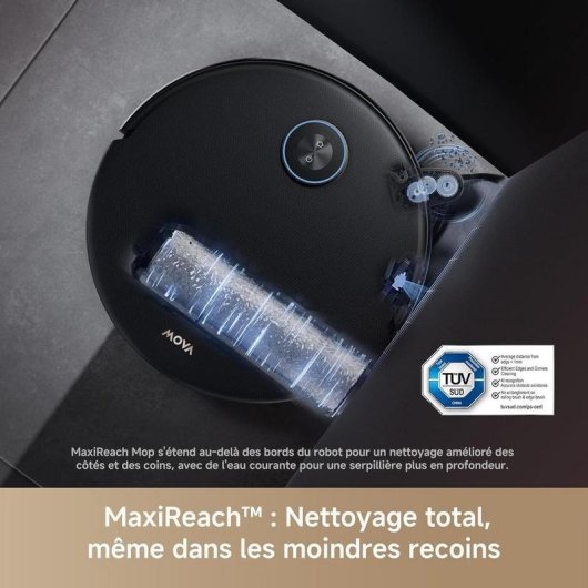Robot Aspirador y Fregasuelos MOVA TECH Z60 Ultra Roller Complete con Autovaciado Navegación Láser 28.000 Pa Control por