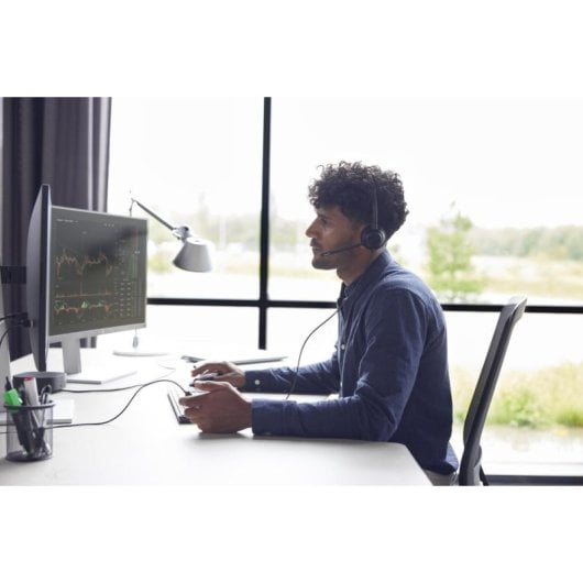 Auricolari Poly EncorePro 310 con cavo USB-C per chiamate con Cancellazione Rumore neri