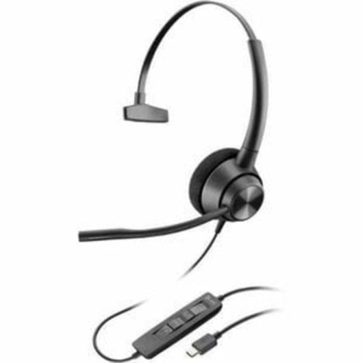 Auricolari Poly EncorePro 310 con cavo USB-C per chiamate con Cancellazione Rumore neri
