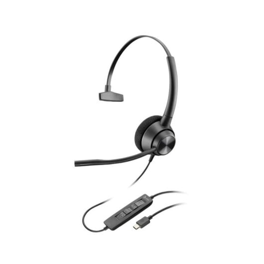 Auricolari Poly EncorePro 310 con cavo USB-C per chiamate con Cancellazione Rumore neri