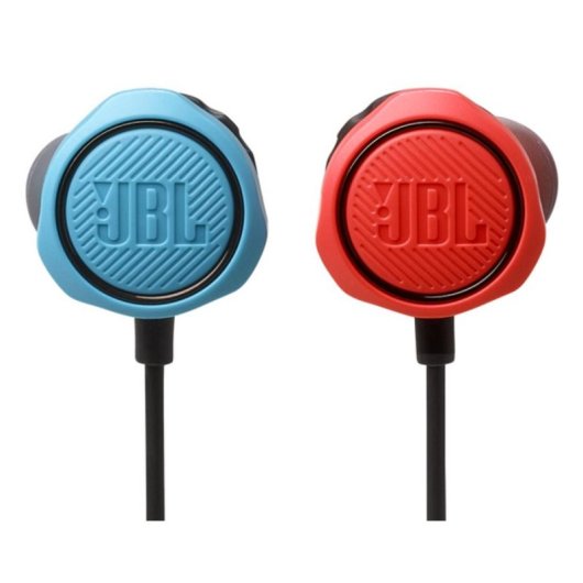 Auriculares JBL Quantum 50N com fio Jack 3.5 mm Gaming multiplataforma com microfone e controlo de volume, preto, azul e vermelho