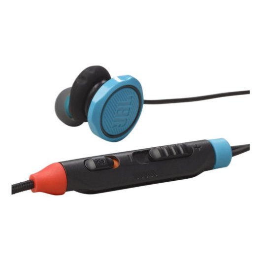 Auriculares JBL Quantum 50N com fio Jack 3.5 mm Gaming multiplataforma com microfone e controlo de volume, preto, azul e vermelho