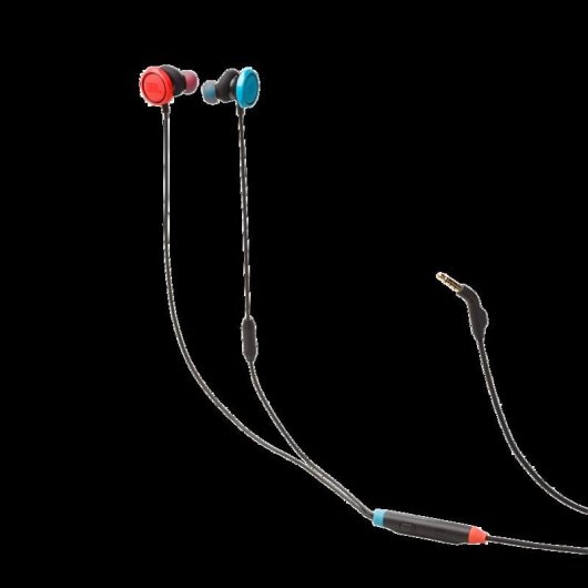 Auriculares JBL Quantum 50N com fio Jack 3.5 mm Gaming multiplataforma com microfone e controlo de volume, preto, azul e vermelho